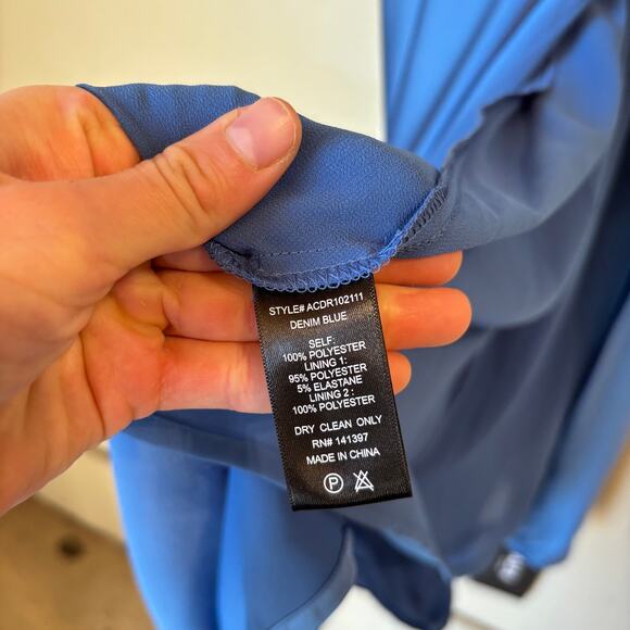 ASTR the Label REVOLVE Cannes Dress in Denim Blue Women's Small - Picture 9 of 13